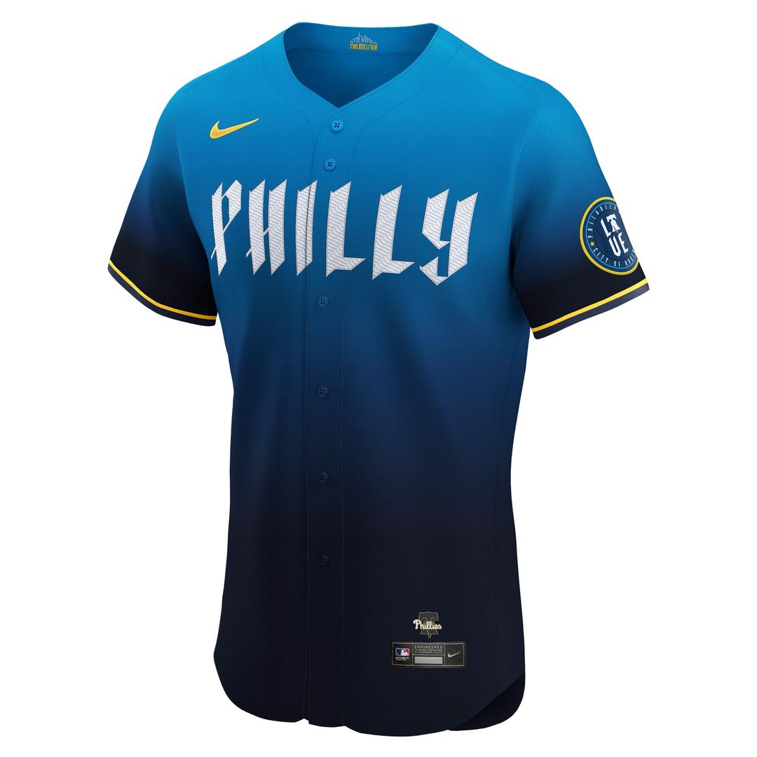 Philadelphia Phillies Nike Trea Turner City Connect Elite Baseball Jersey - Navy