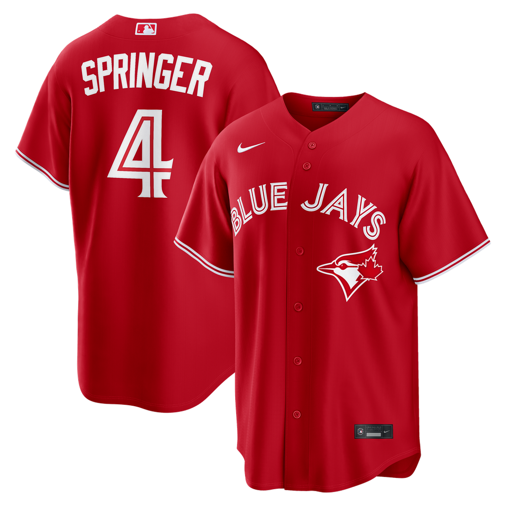 Toronto Blue Jays Nike George Springer Canada Day Replica Baseball Jersey - Red