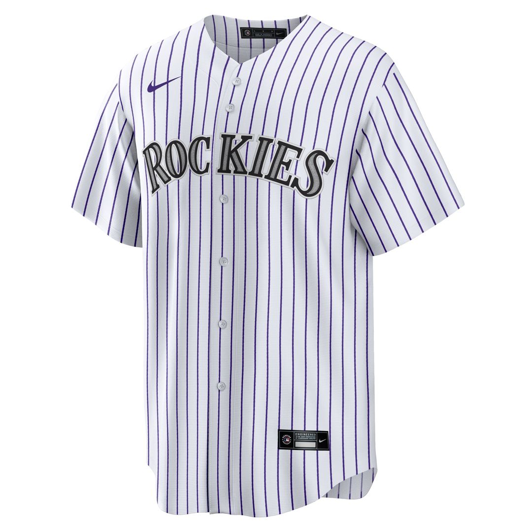 Colorado Rockies Nike Ezequiel Tovar Home Replica Baseball Jersey - White