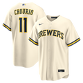 Milwaukee Brewers Nike Jackson Chourio Home Replica Baseball Jersey - Cream