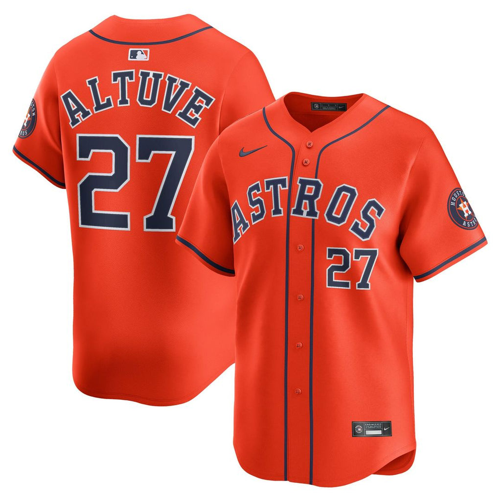 Houston Astros Nike Jose Altuve Alternate Limited Baseball Jersey - Orange
