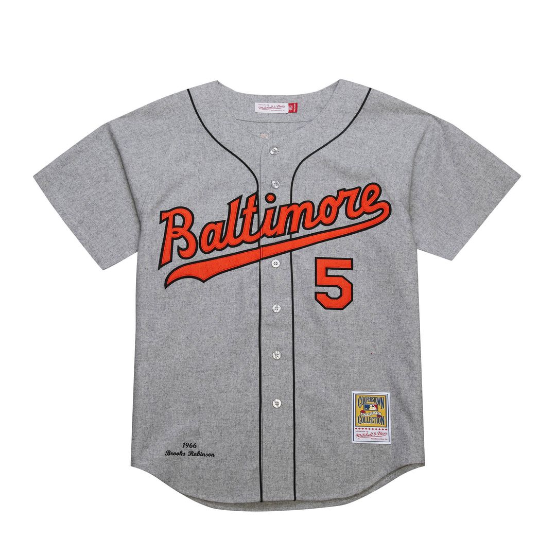 Baltimore Orioles Mitchell & Ness Brooks Robinson Cooperstown Collection 1966 Authentic Baseball Jersey - Gray