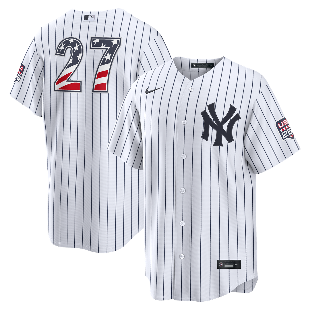 New York Yankees Nike Fourth of July Giancarlo Stanton USA 250 Stadium Baseball Jersey - White