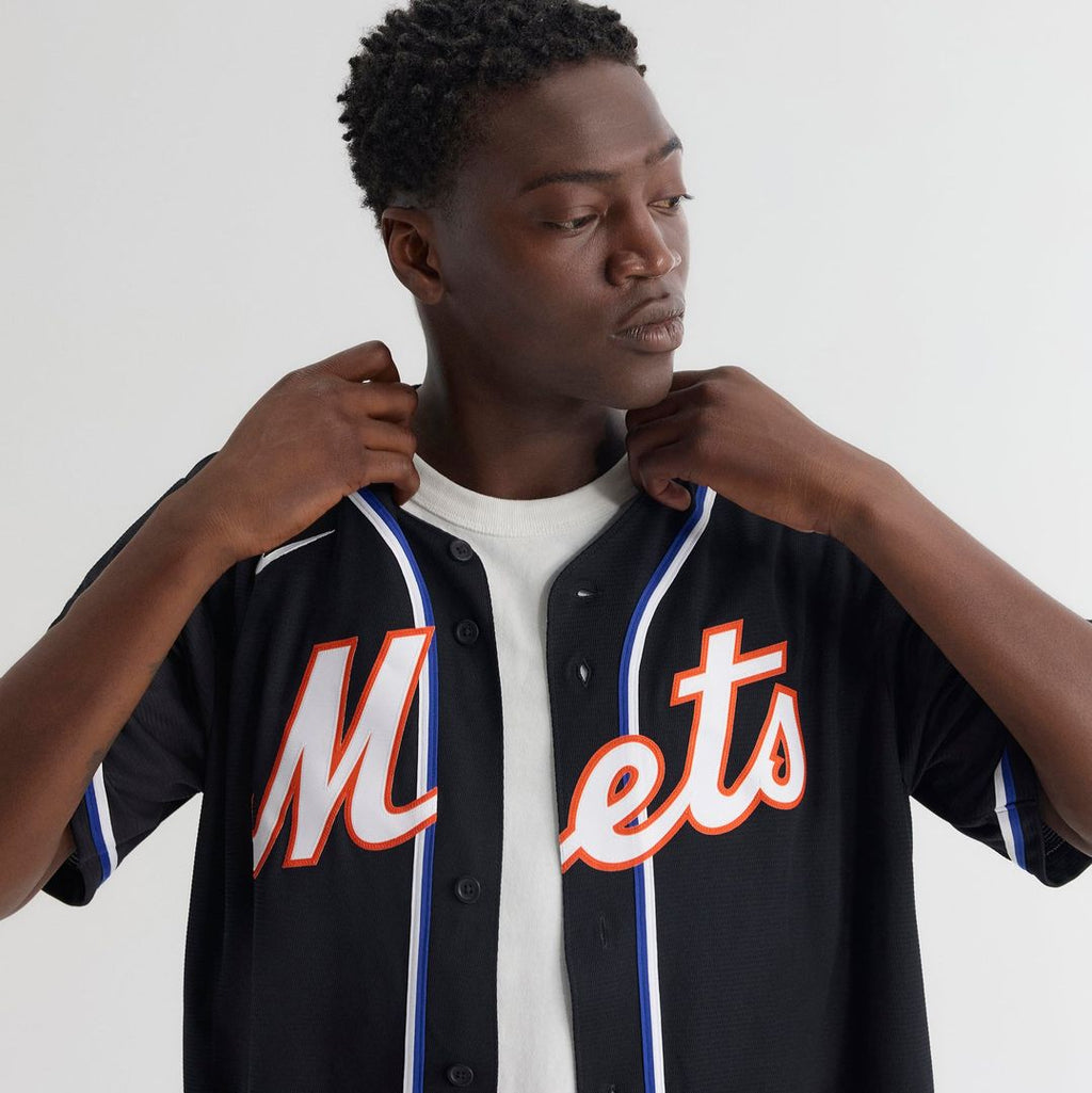 New York Mets Nike Juan Soto Fashion Replica Black Out Baseball Jersey