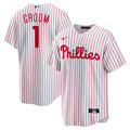 Philadelphia Phillies Nike #1 Groom Home Replica Baseball Jersey - White