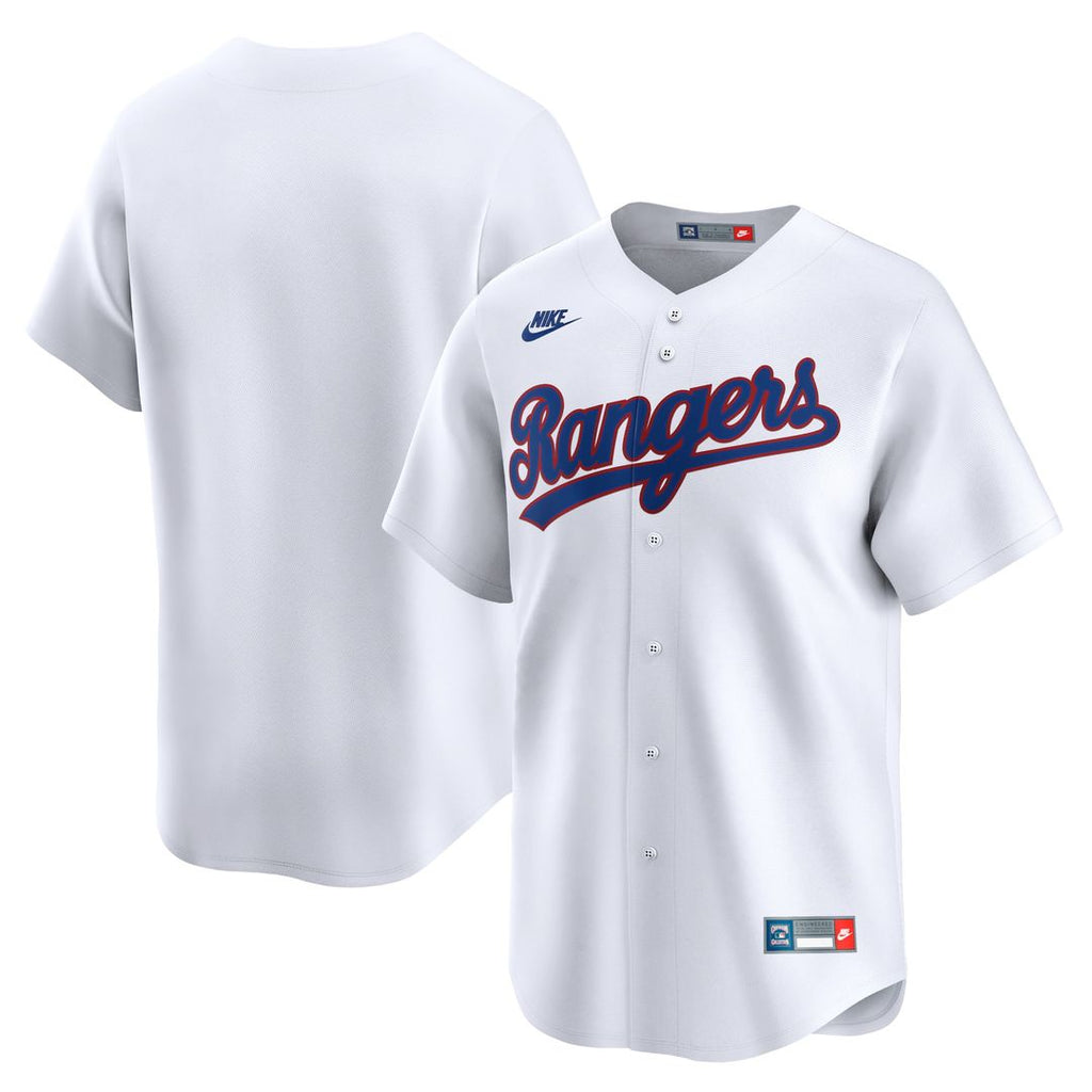 Texas Rangers Nike Cooperstown Collection Limited Baseball Jersey - White