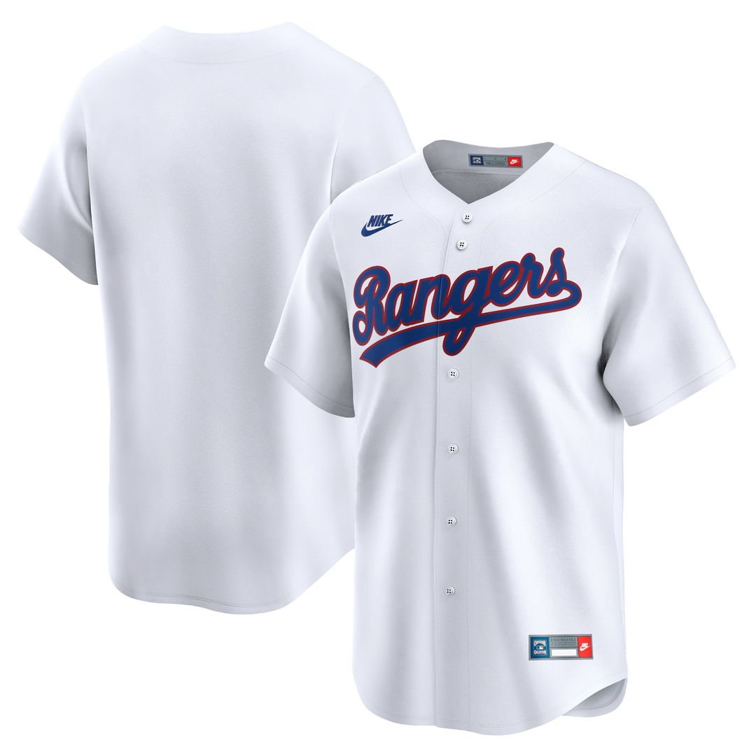 Texas Rangers Nike Cooperstown Collection Limited Baseball Jersey - White
