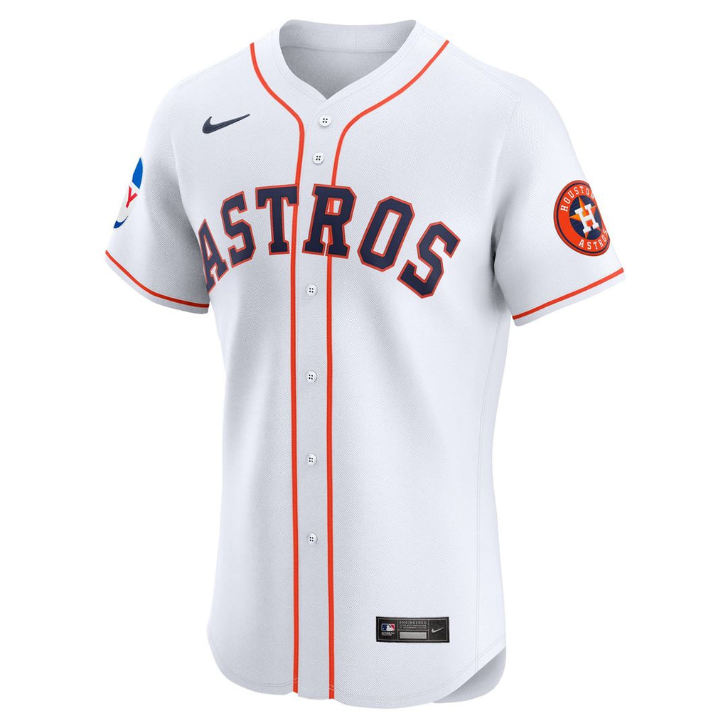 Houston Astros Nike Home Elite Patch Baseball Jersey - White