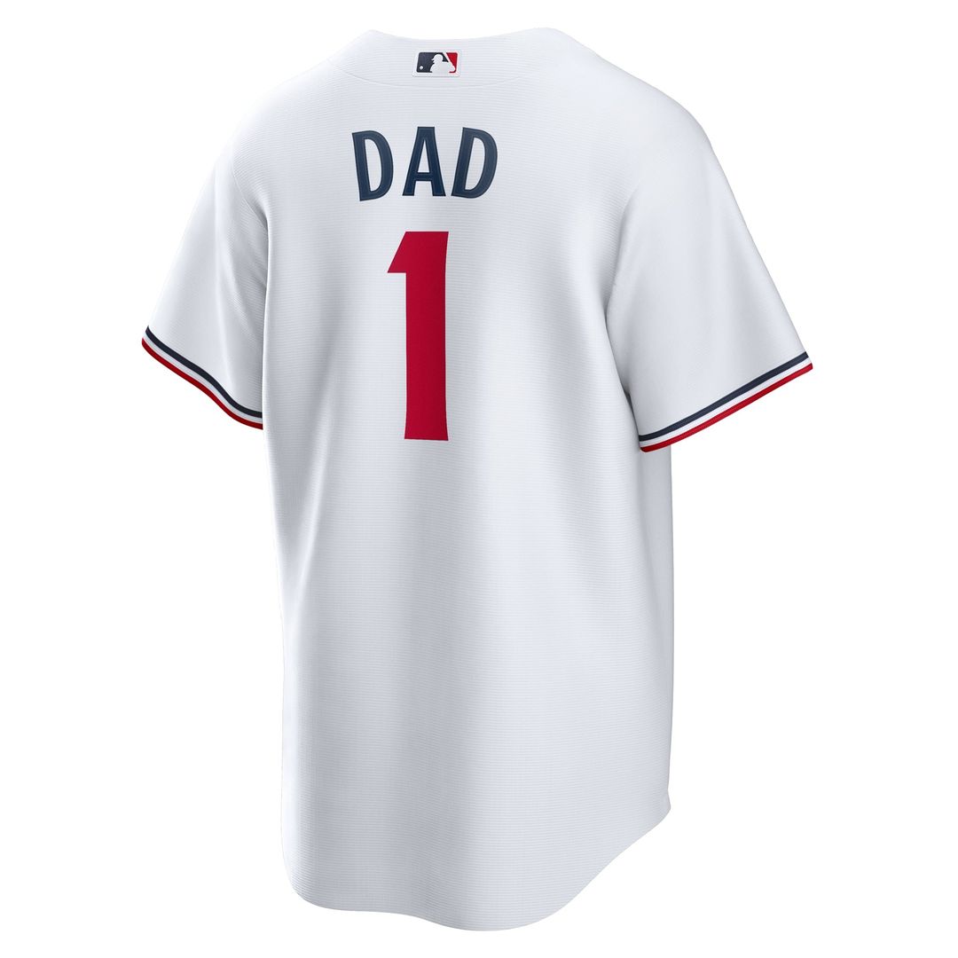 Minnesota Twins Nike #1 Dad Home Replica Baseball Jersey - White