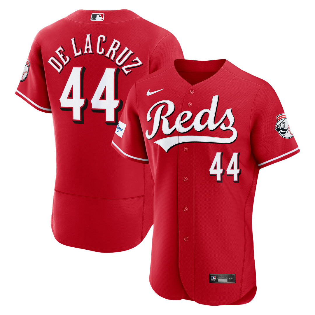 Cincinnati Reds Nike Elly De La Cruz Home Authentic Sponsor Patch Baseball Jersey - White