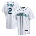 Seattle Mariners Nike Cole Young Home Replica Baseball Jersey - White