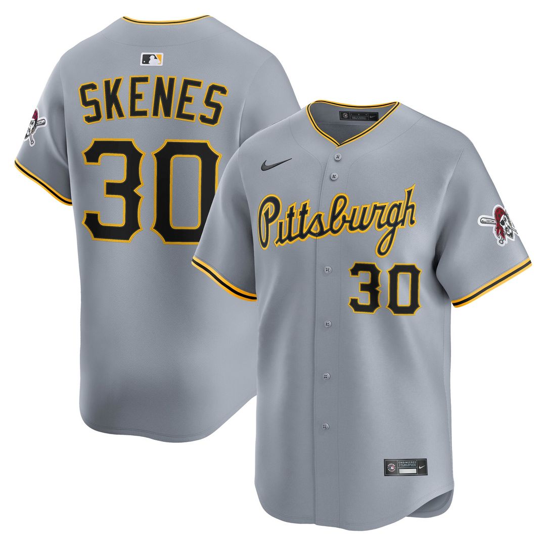Pittsburgh Pirates Nike Paul Skenes Road Limited Baseball Jersey - Gray