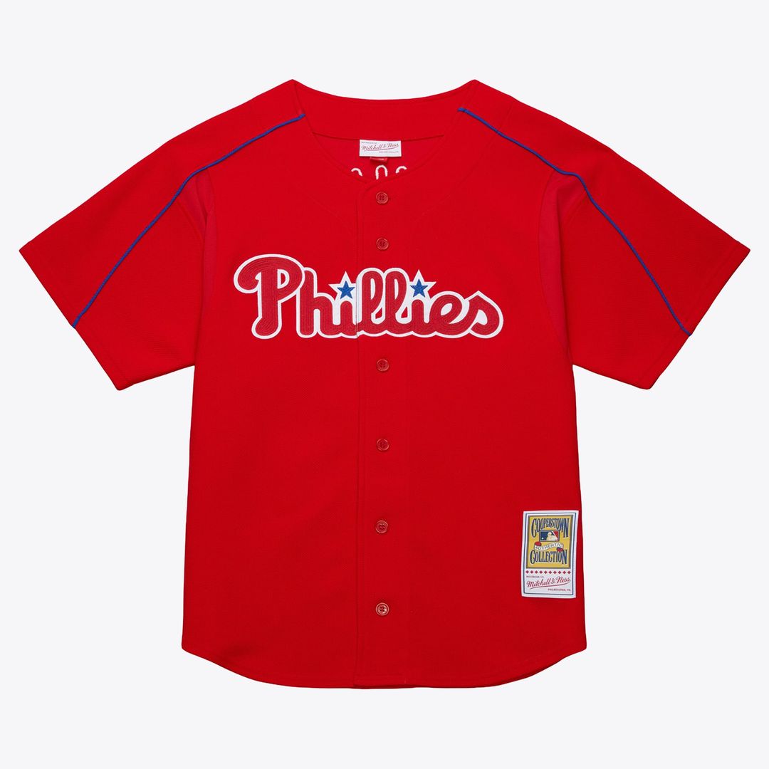 Philadelphia Phillies Mitchell & Ness Ryan Howard Big & Tall Cooperstown Mesh Batting Practice Baseball Jersey - Red