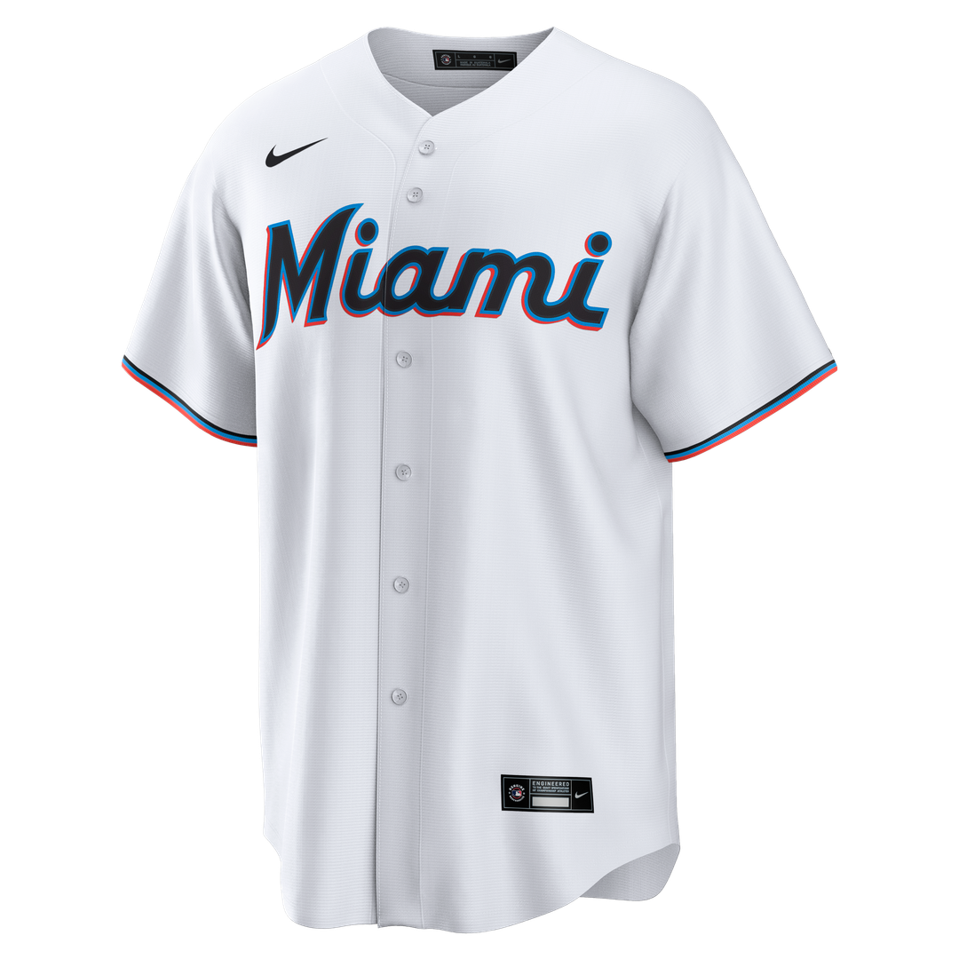 Miami Marlins Nike Griffin Conine Home Replica Baseball Jersey - White