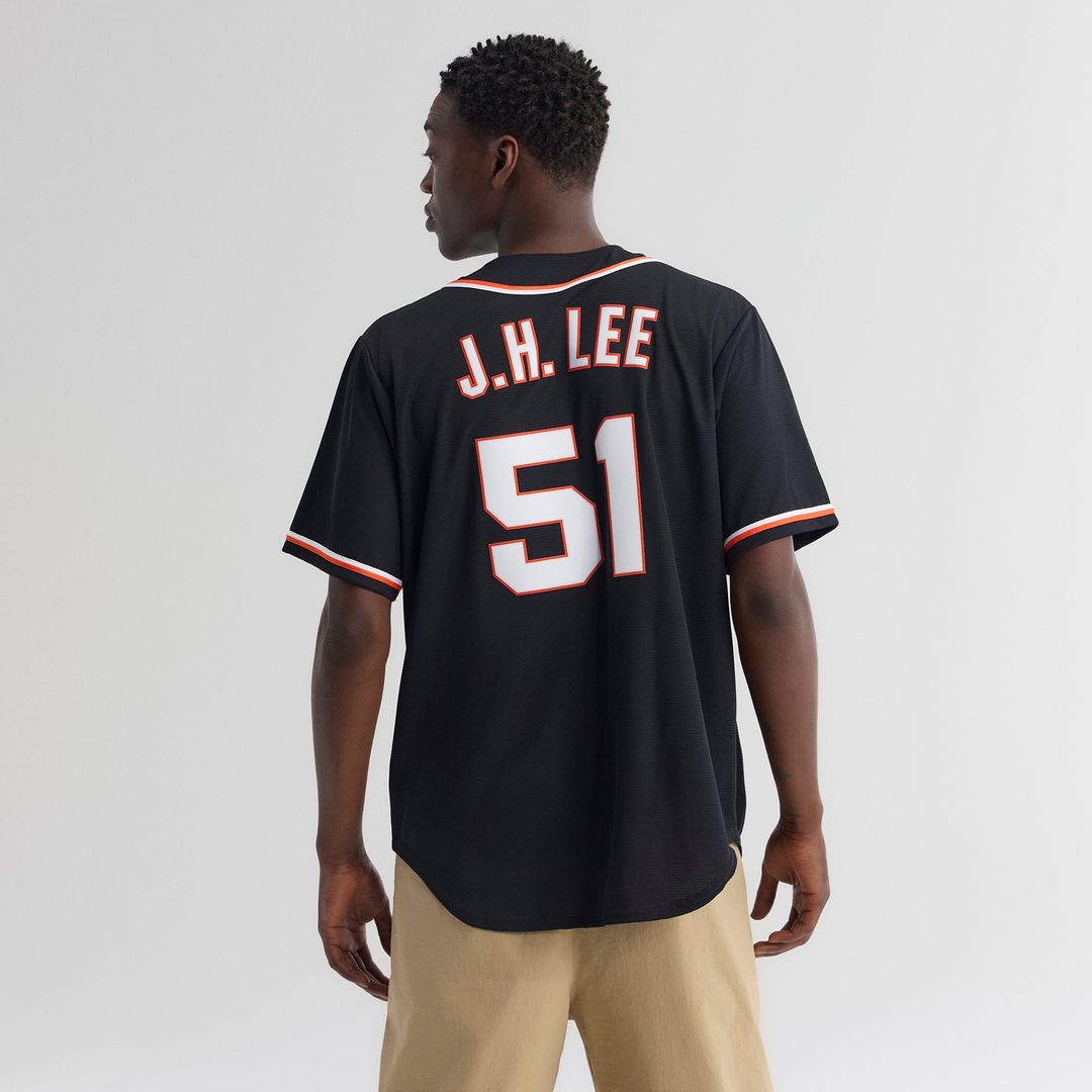 San Francisco Giants Nike Jung Hoo Lee Fashion Replica Black Out Baseball Jersey