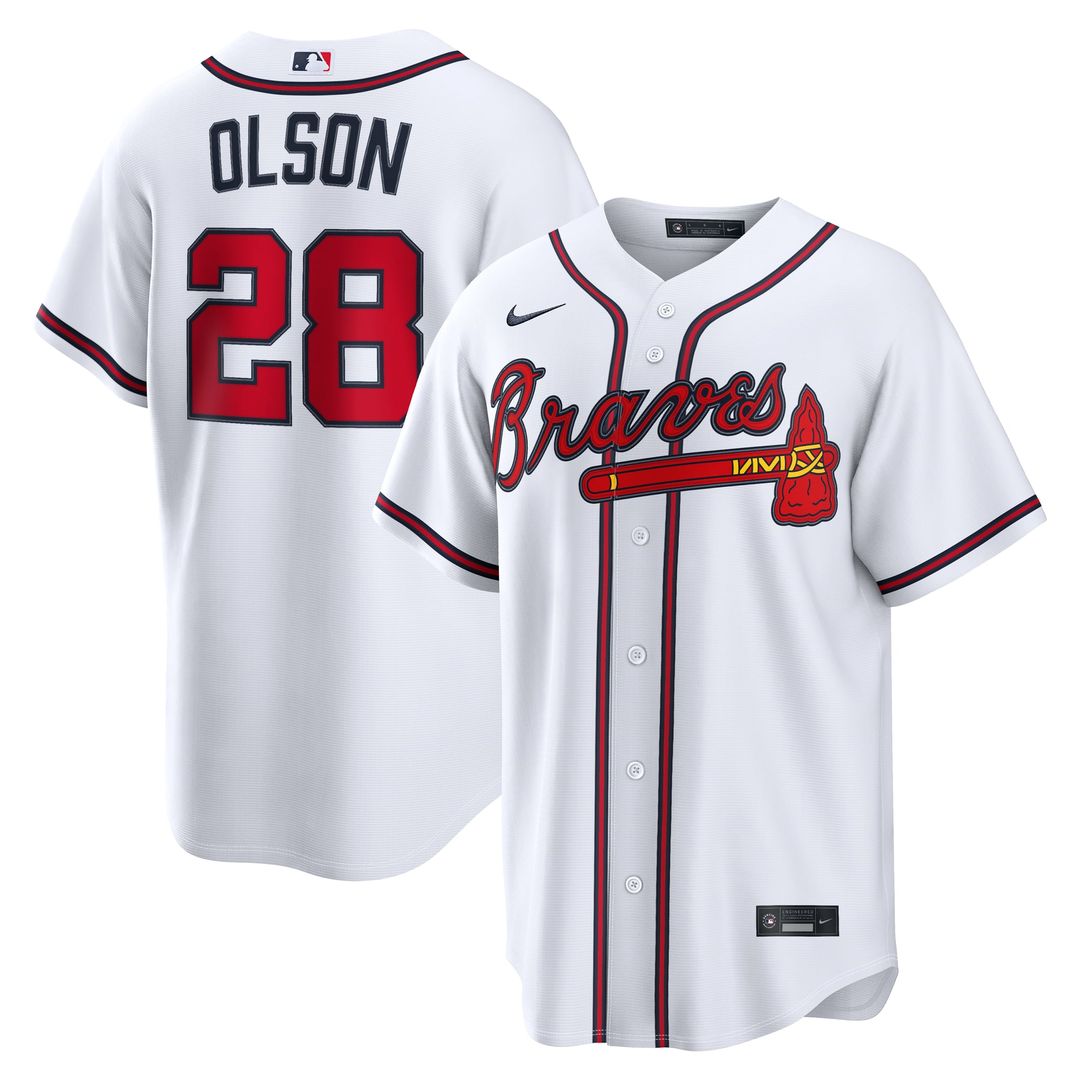 Atlanta Braves Nike Matt Olson Home Replica Baseball Jersey - White