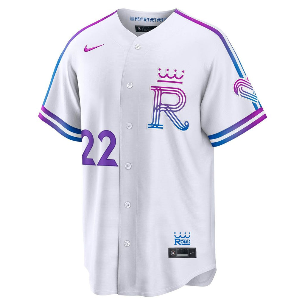 Kansas City Royals Nike Carter Jensen 2026 City Connect Stadium Baseball Jersey - White