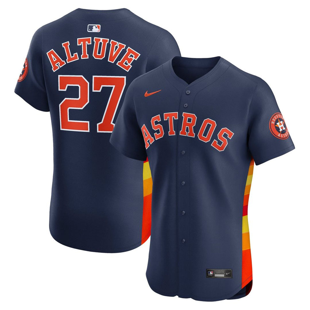 Houston Astros Nike Jose Altuve Alternate 2 Elite Baseball Jersey - Navy