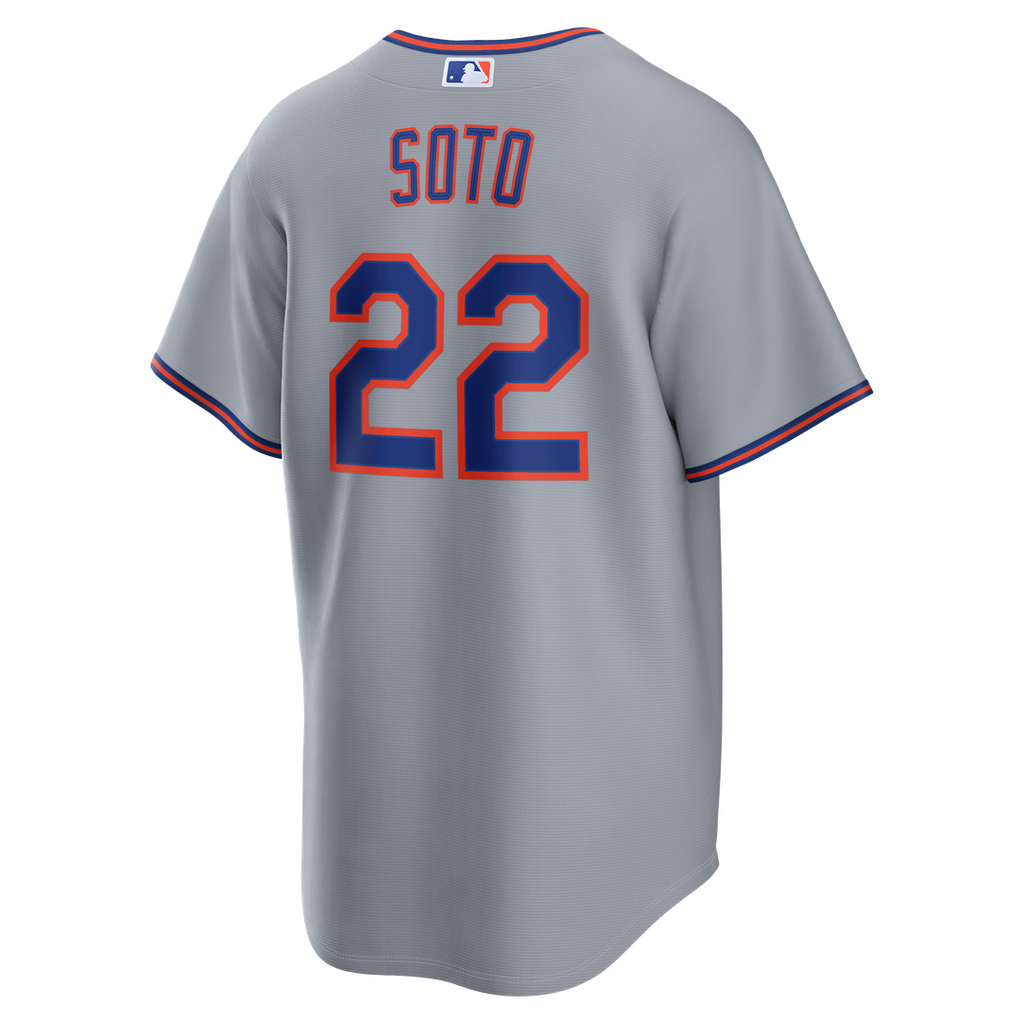 New York Mets Nike Juan Soto Road Replica Baseball Jersey - Gray
