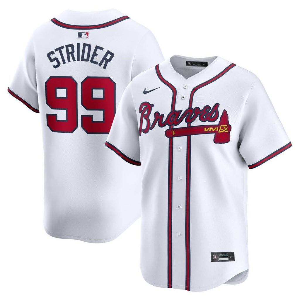 Atlanta Braves Nike Spencer Strider Home Limited Baseball Jersey - White