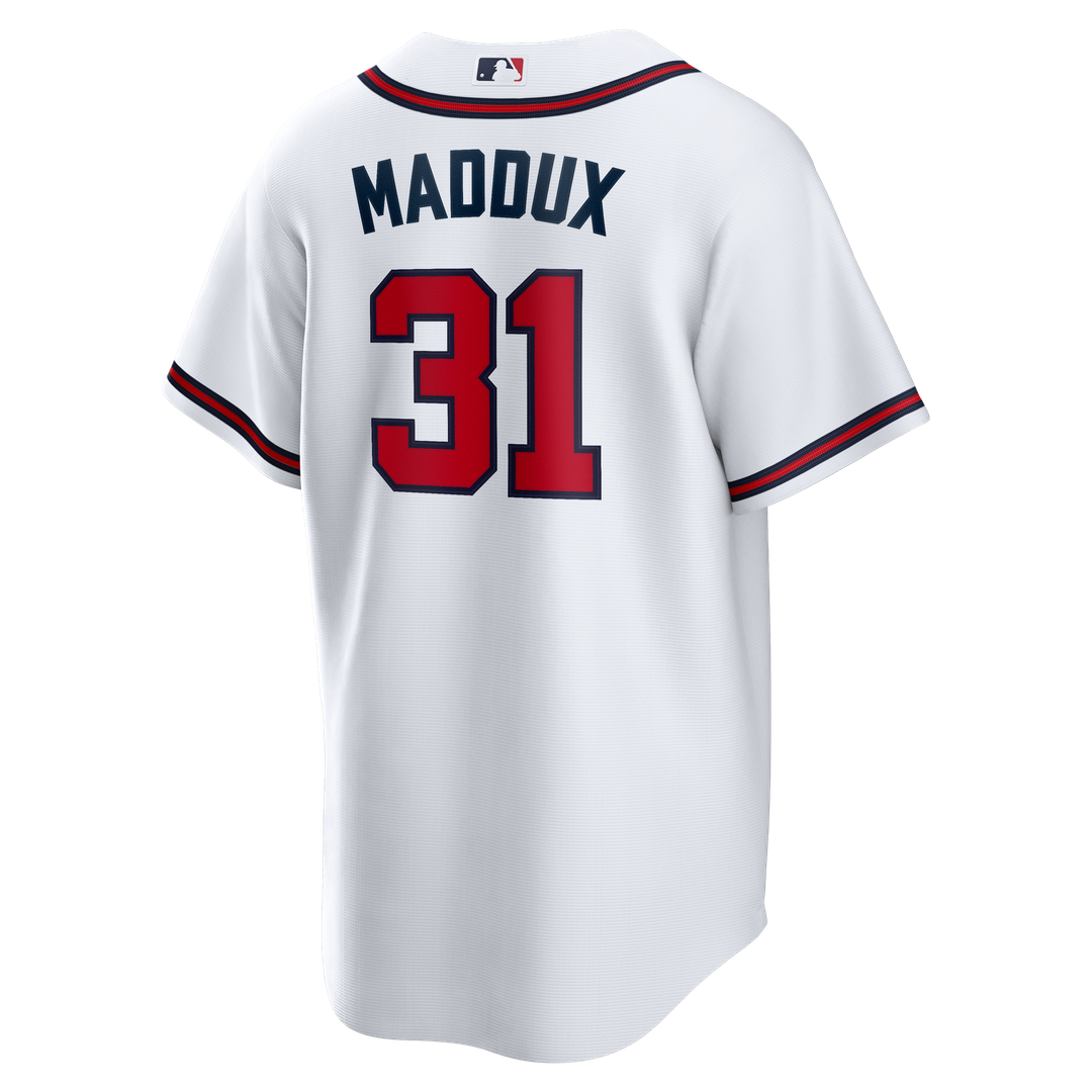 Atlanta Braves Nike Greg Maddux Home Retired Player Replica Baseball Jersey - White