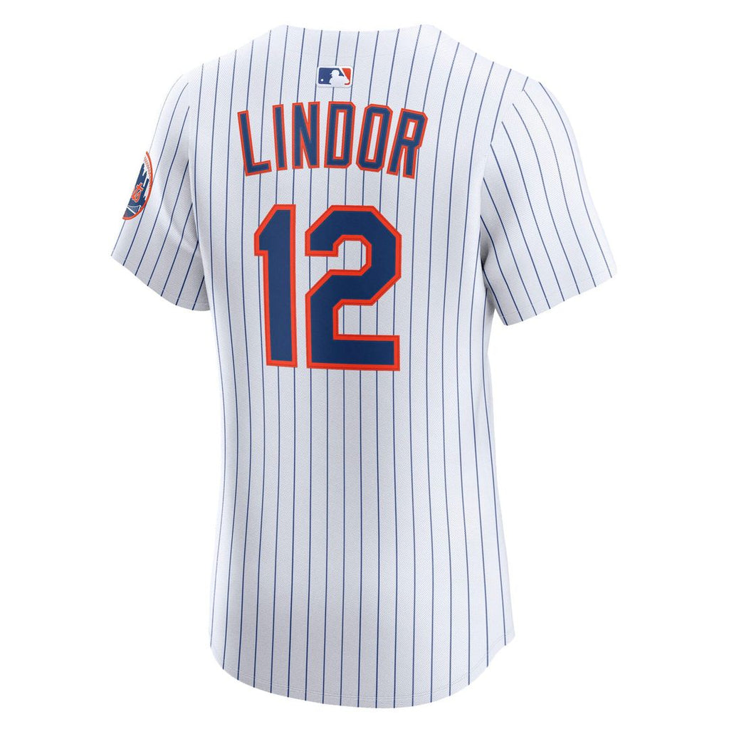 New York Mets Nike Francisco Lindor Home Elite Baseball Jersey - White