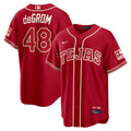Texas Rangers Nike Jacob deGrom 2026 City Connect Stadium Baseball Jersey - Red