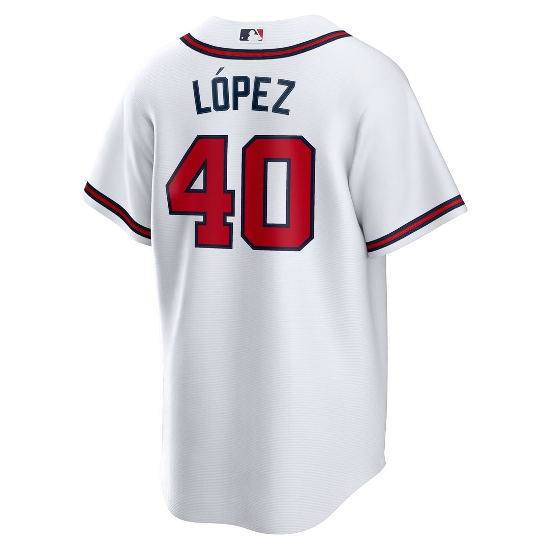 Atlanta Braves Nike Reynaldo Lopez Home Replica Baseball Jersey - White