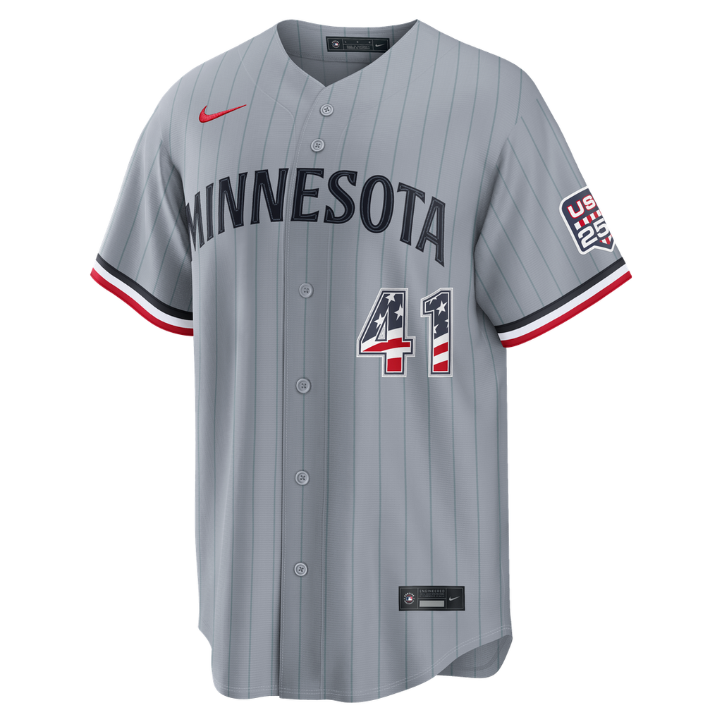 Minnesota Twins Nike Fourth of July Joe Ryan USA 250 Stadium Baseball Jersey - Gray
