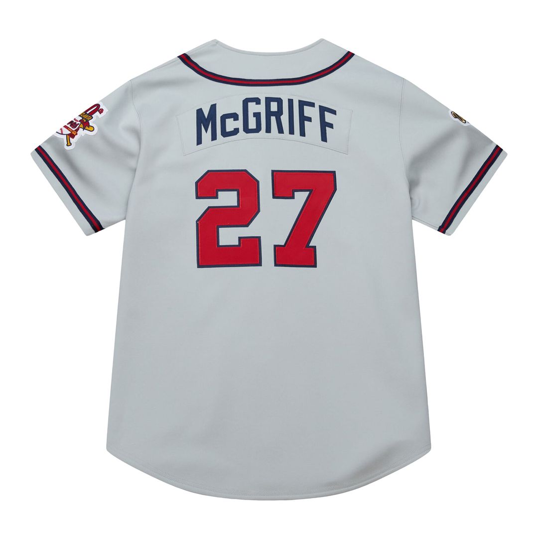 Atlanta Braves Mitchell & Ness Fred McGriff 1995 Throwback Authentic Baseball Jersey - Gray