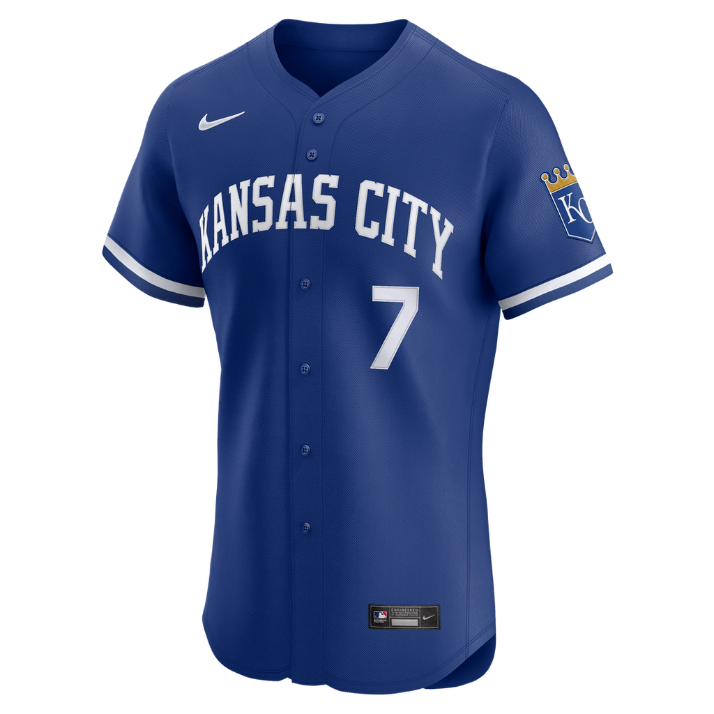 Kansas City Royals Nike Bobby Witt Jr. Alternate 2 Elite Baseball Jersey - Royal