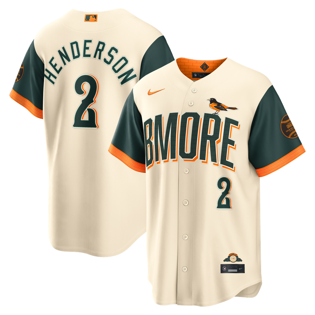 Baltimore Orioles Nike Gunnar Henderson 2026 City Connect Stadium Baseball Jersey - Cream