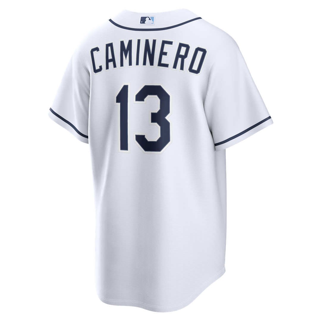 Tampa Bay Rays Nike Junior Caminero Home Replica Baseball Jersey - White