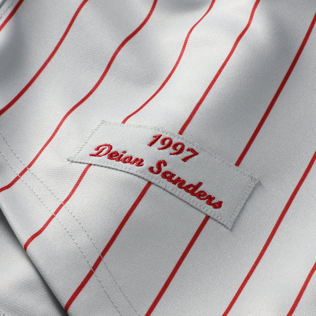 Cincinnati Reds Mitchell & Ness Deion Sanders 1997 Authentic Baseball Jersey - Gray