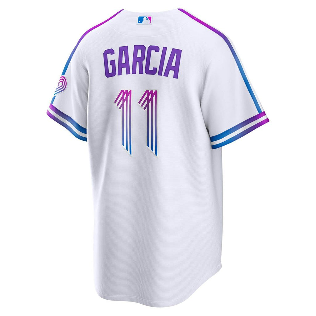 Kansas City Royals Nike Maikel Garcia 2026 City Connect Stadium Baseball Jersey - White