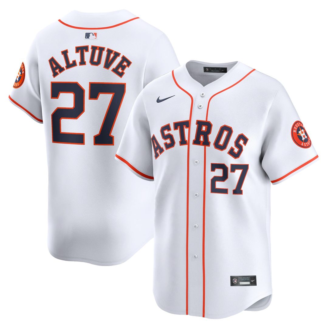 Houston Astros Nike Jose Altuve Home Limited Baseball Jersey - White