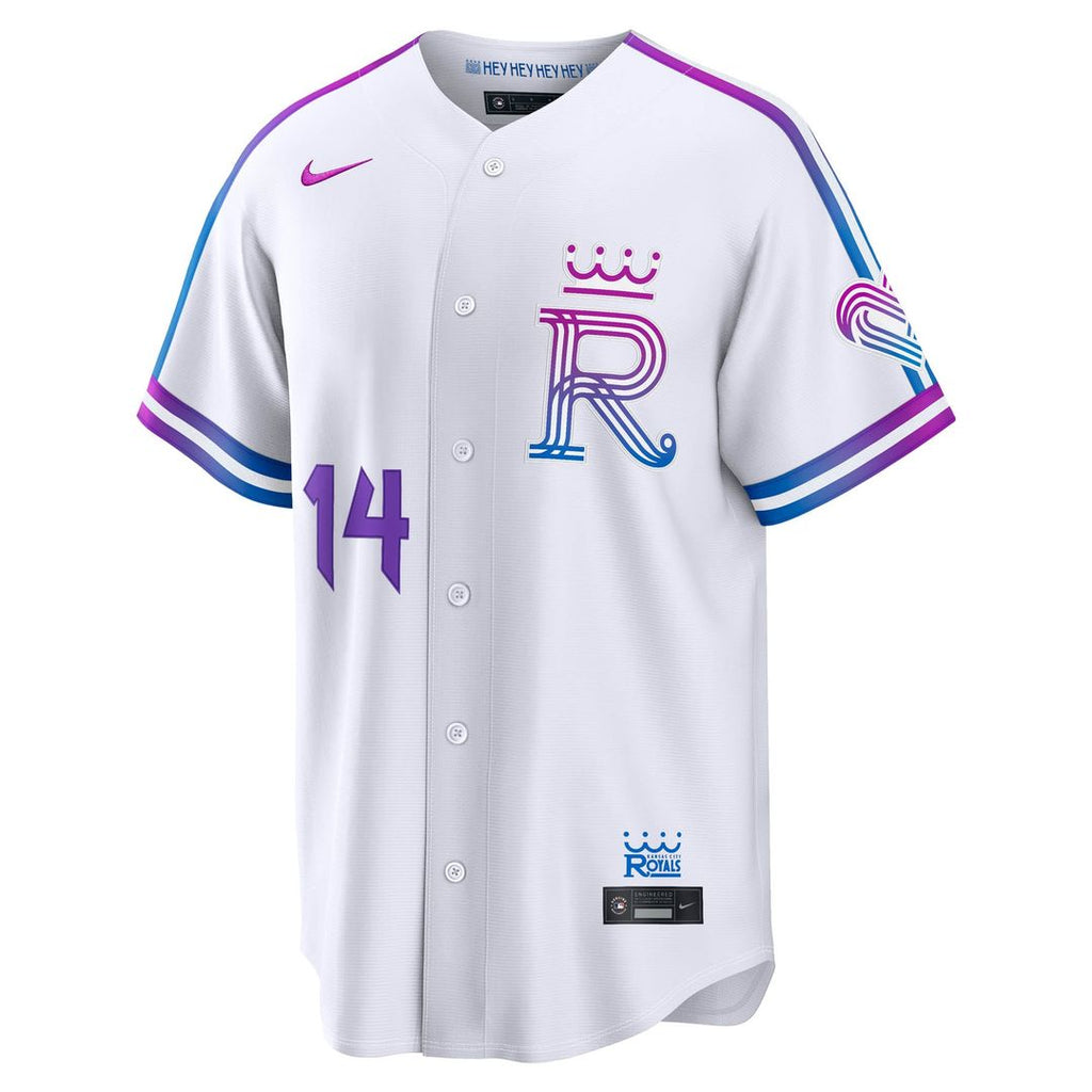 Kansas City Royals Nike Jac Caglianone 2026 City Connect Stadium Baseball Jersey - White