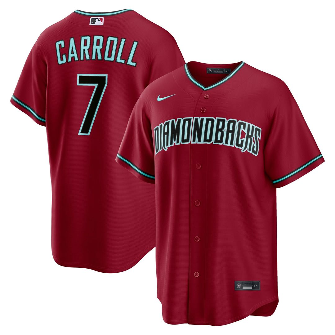Arizona Diamondbacks Nike Corbin Carroll Crimson Alternate 2 Replica Baseball Jersey
