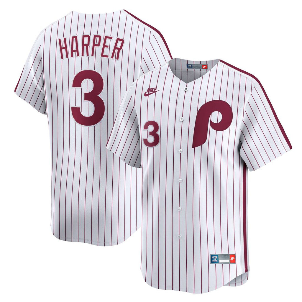 Philadelphia Phillies Nike Bryce Harper Cooperstown Collection Limited Baseball Jersey - White