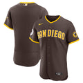San Diego Padres Nike Road Sponsor Patch Authentic Baseball Jersey - Brown