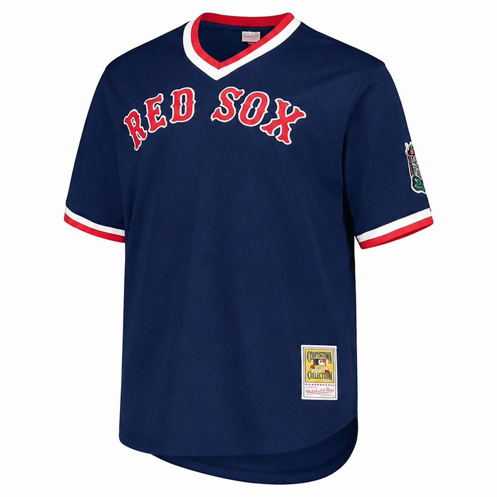 Boston Red Sox Mitchell & Ness Pedro Martinez Big & Tall Cooperstown Mesh Batting Practice Baseball Jersey - Navy