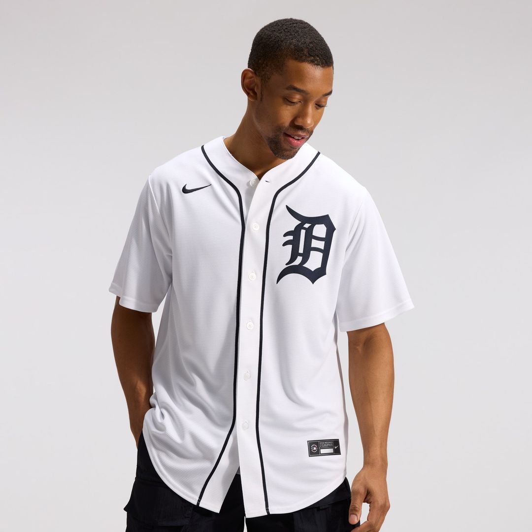 Detroit Tigers Nike Home Replica Baseball Jersey - White