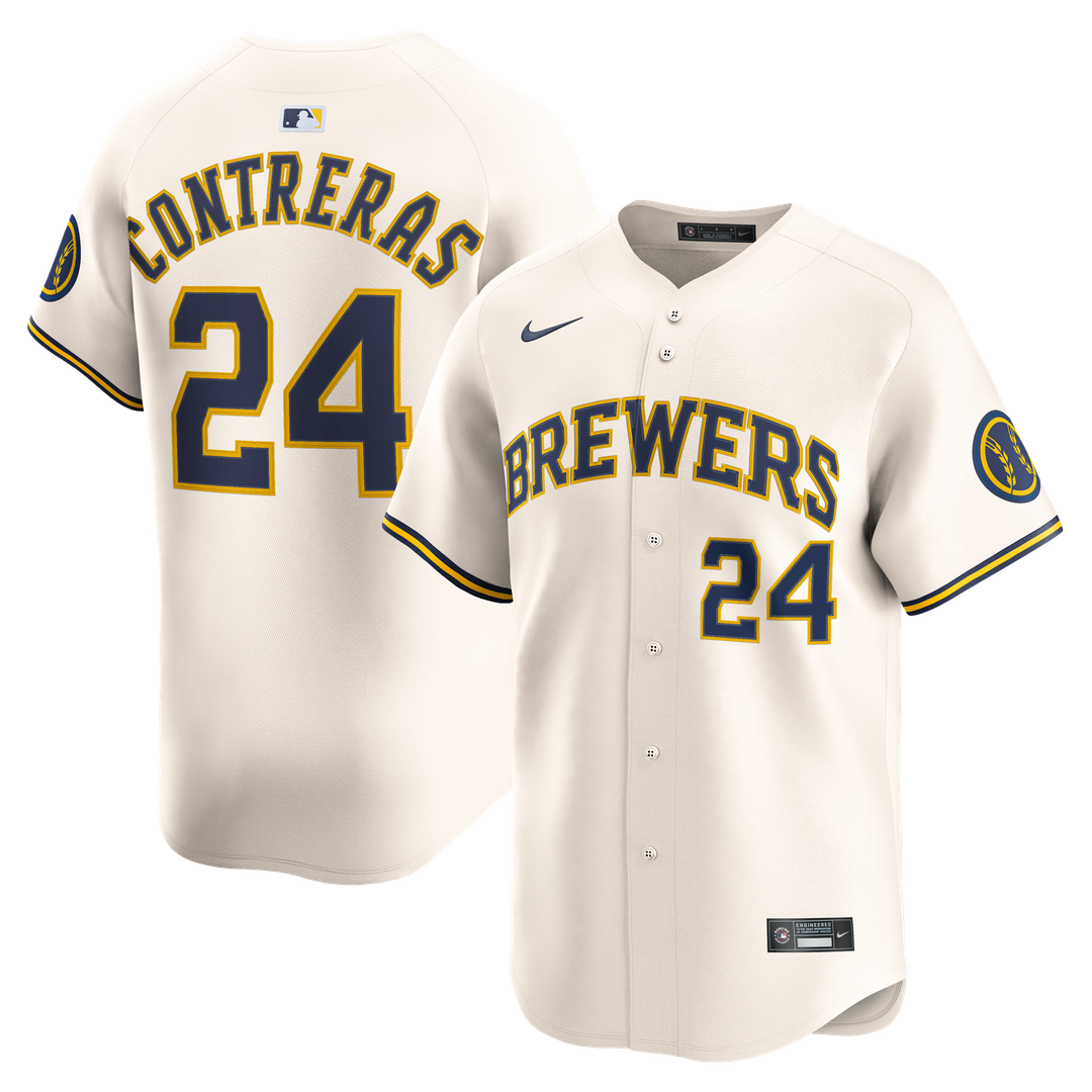 Milwaukee Brewers Nike William Contreras Home Limited Baseball Jersey - Cream