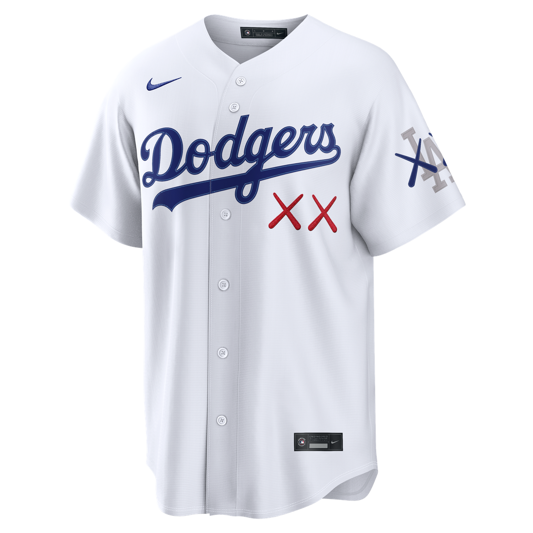 Los Angeles Dodgers Nike x KAWS White Stadium Baseball Jersey