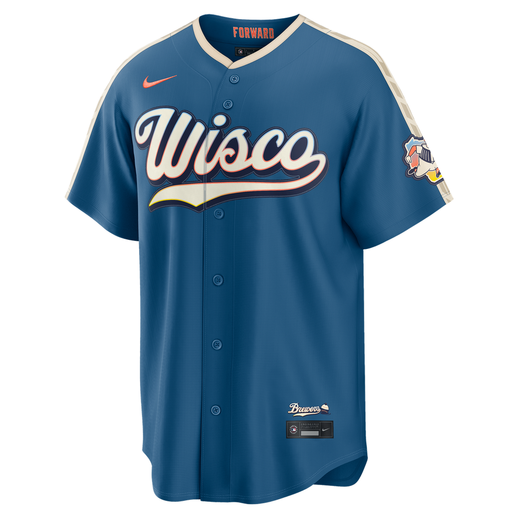 Milwaukee Brewers Nike Mineral Blue 2026 City Connect Stadium Baseball Jersey