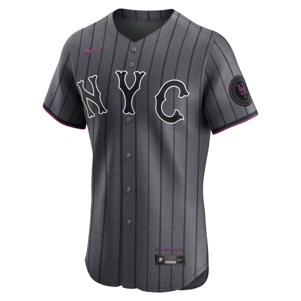 New York Mets Nike Juan Soto City Connect Elite Baseball Jersey - Gray