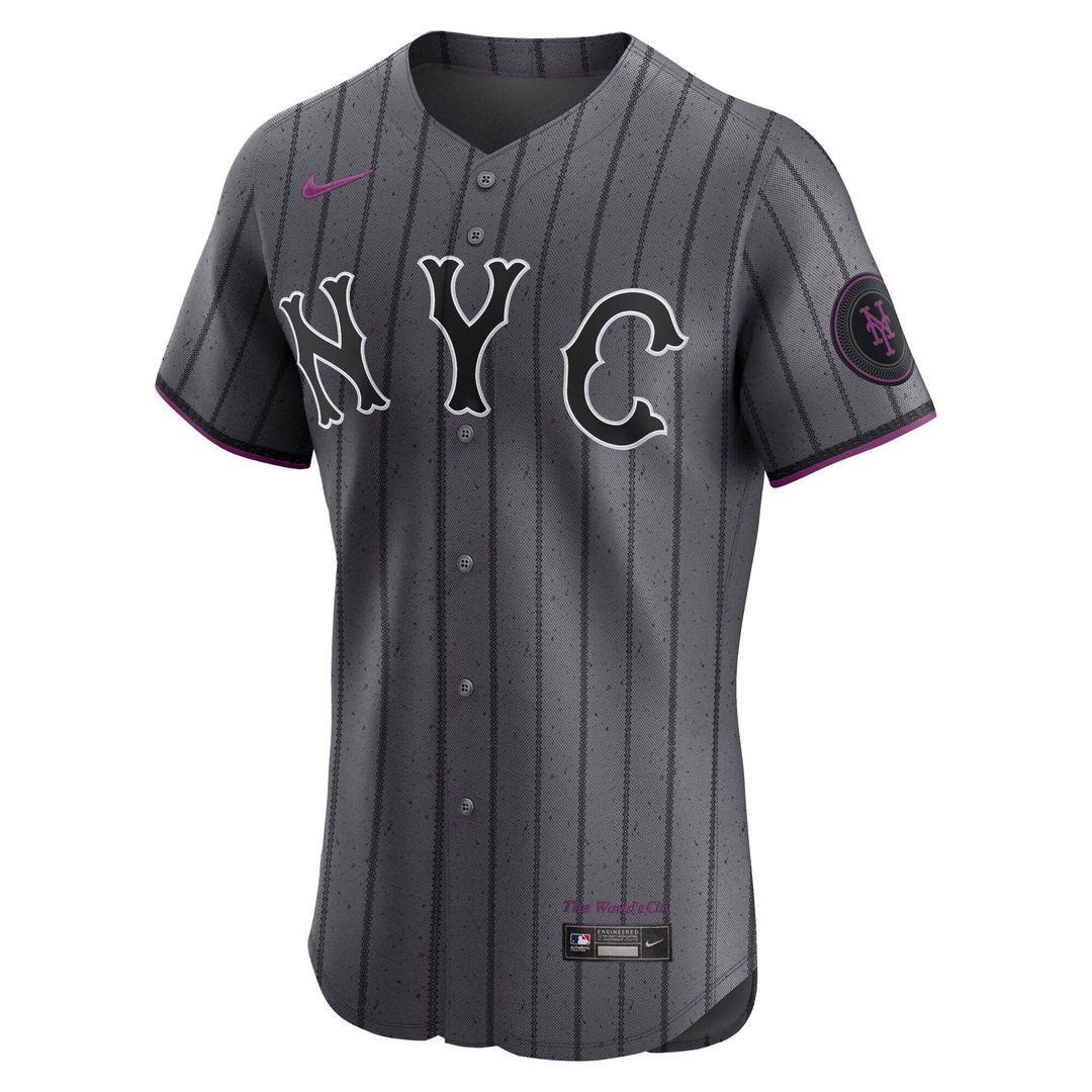 New York Mets Nike Juan Soto City Connect Elite Baseball Jersey - Gray