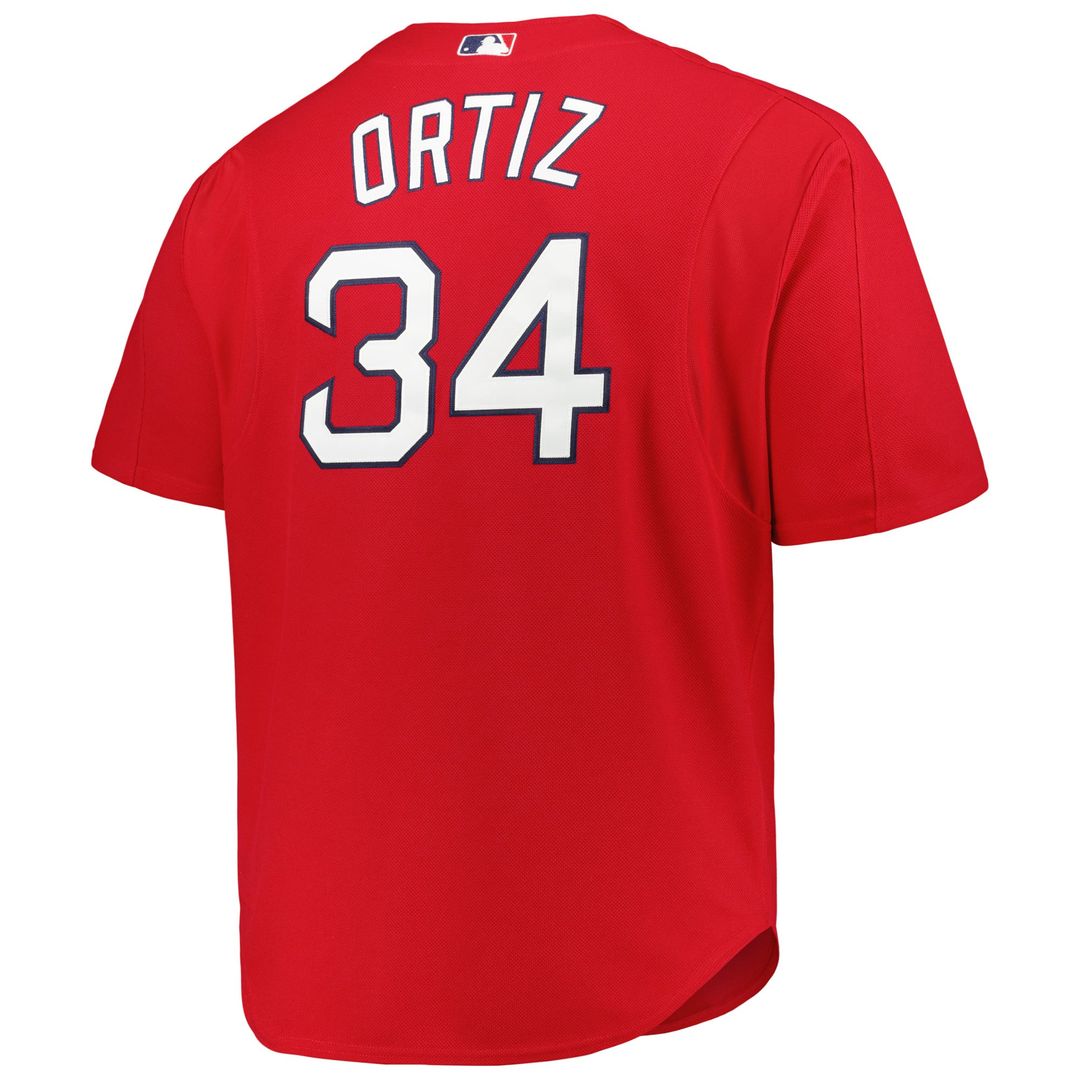 Boston Red Sox Mitchell & Ness David Ortiz Big & Tall Cooperstown Mesh Batting Practice Baseball Jersey - Red