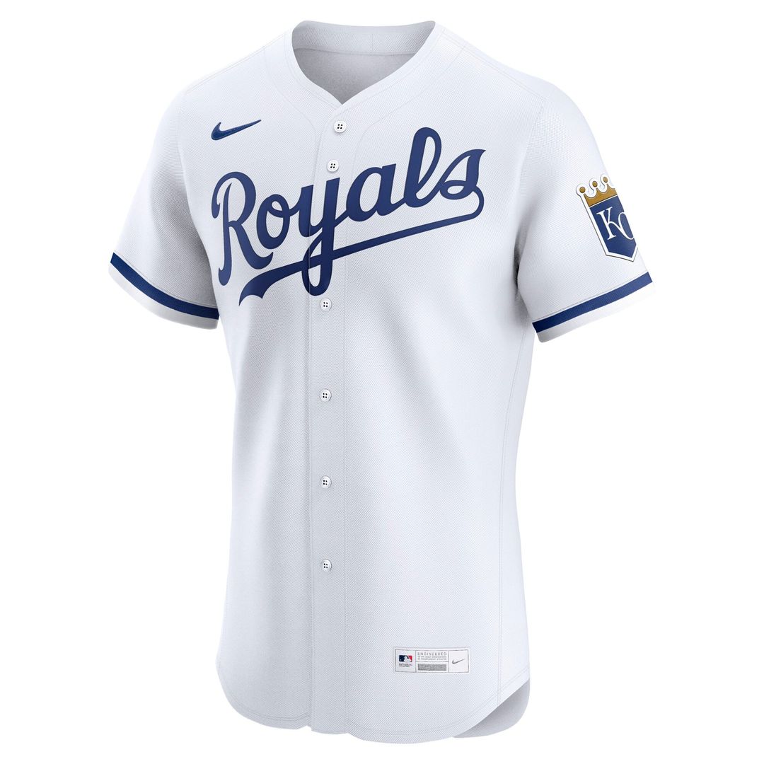 Kansas City Royals Nike Home Elite Baseball Jersey - White