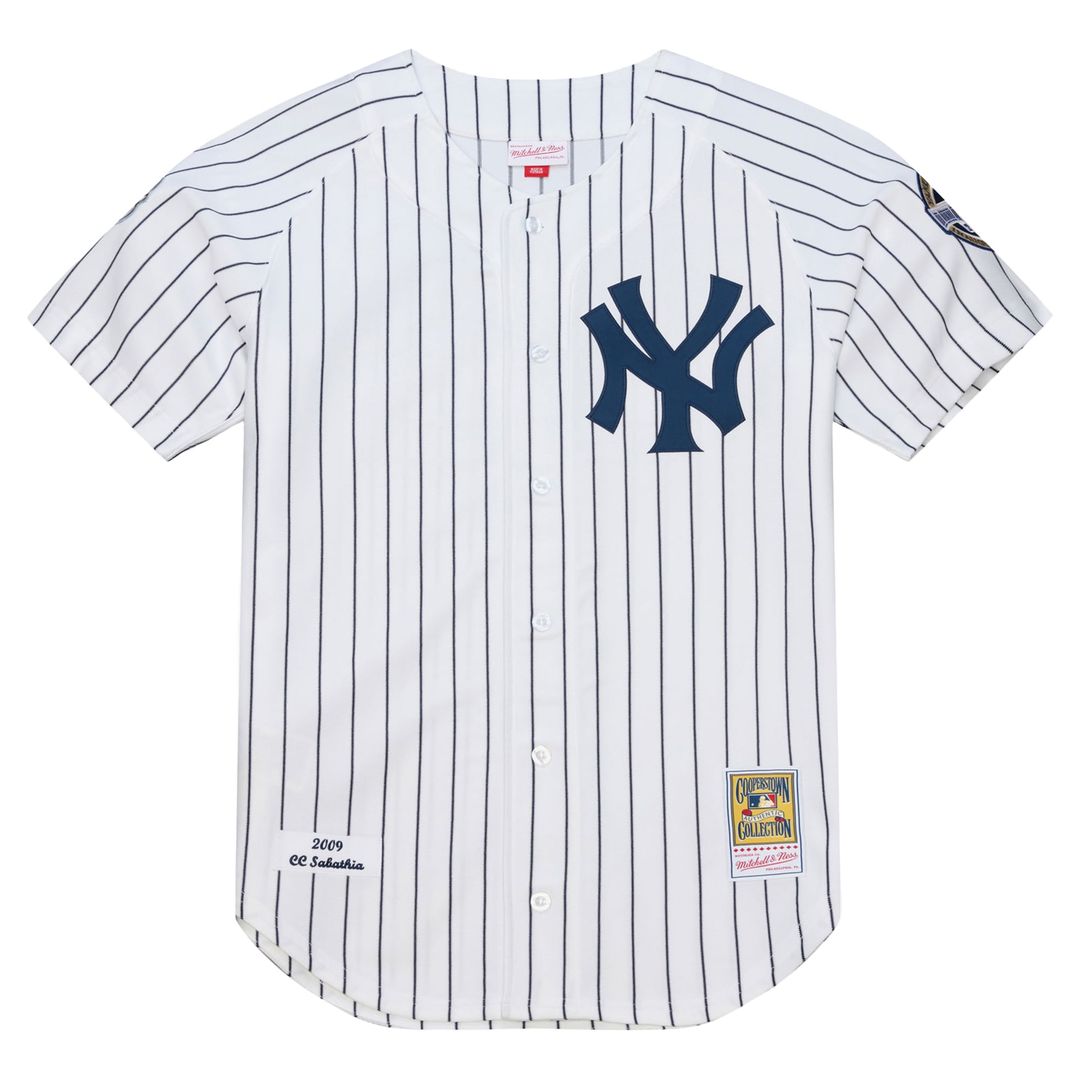 New York Yankees Mitchell & Ness CC Sabathia 2009 Cooperstown Collection Authentic Baseball Jersey - White